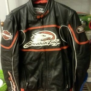 Harley Davidson leather racing hacket